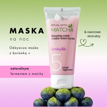 AVA Ritual with Matcha, maska-krem na noc, 50 ml