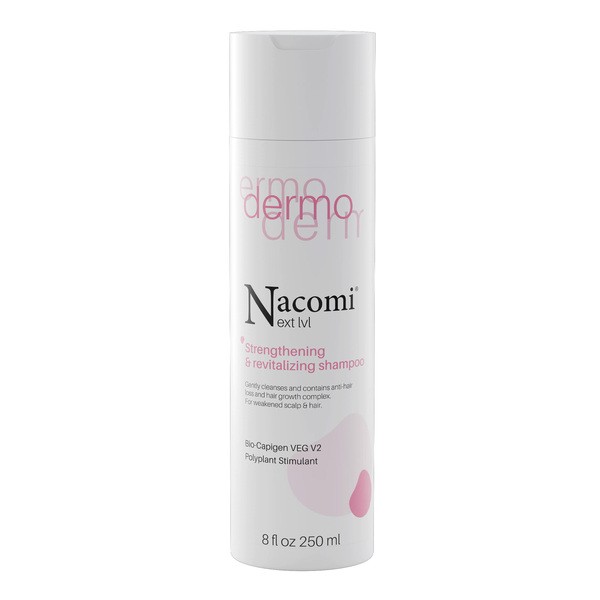 Nacomi Nacomi Next LVL Dermo, szampon do włosów wzmacniający &amp; rewitalizujący, 250 ml