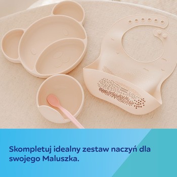 Canpol Babies, śliniak silikonowy z kieszonką, zielony, 1 szt.