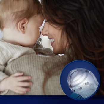 Canpol Lovi Stardust, smoczek silikonowy uspokajający, dynamiczny 0-3 m, niebieski, 2 szt.