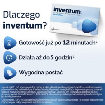 Inventum, 25 mg, tabletki do rozgryzania, żucia, 4 szt.