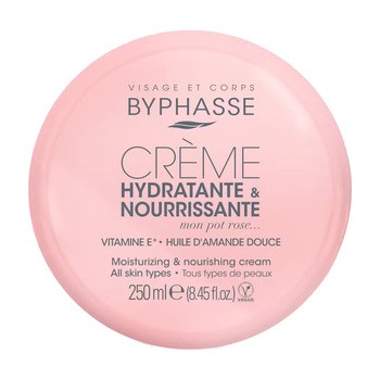 Byphasse Pot Rose, krem do twarzy, ciała i rąk, 250 ml