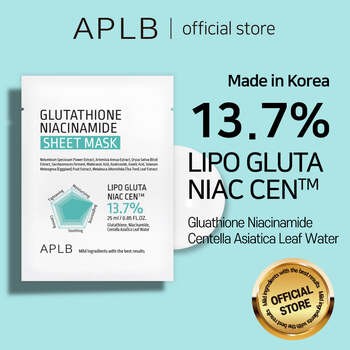 APLB Glutathione Niacinamide, maska na twarz w płachcie, 25 ml