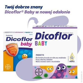 Zestaw 2 x Dicoflor Baby, krople, 5 ml x 2 opakowania