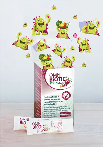 Пробиотик Omni-Biotic Stress Repair 9 Kids, для детей с 3 лет, персик, порошок, 28 саше — фото 5