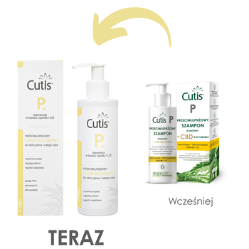 Cutis P, szampon przeciwłupieżowy konopny + CBD kannabidiol, 150 ml