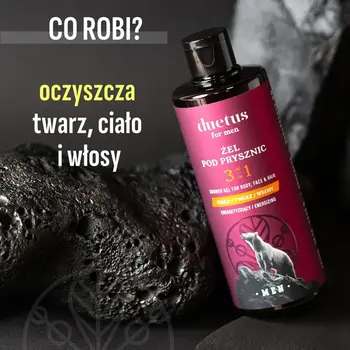 Sylveco Duetus For Men, energetyzujący żel pod prysznic 3w1, 300 ml