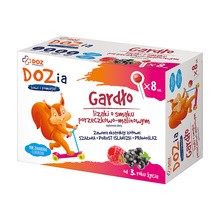 DOZ Product Gardło, lizaki, smak porzeczkowo-malinowy, 8 szt.