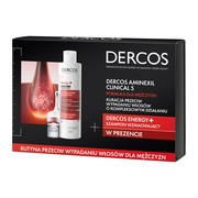 alt Zestaw Promocyjny Vichy Dercos, kuracja Aminexil Clinical 5 przeciw wypadaniu włosów dla mężczyzn, 6 ml x 21 ampułek + szampon wzmacniający, 200 ml