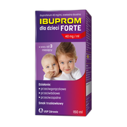 Ibuprom dla Dzieci Forte, 200 mg/5 ml, zawiesina doustna, 150 ml