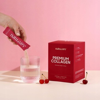 Natu Care Premium Collagen 10 000 mg, saszetki z proszkiem, smak wiśniowy, 30 szt.