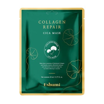 Eshumi Collagen Repair Cica Mask, regenerująca maseczka z kolagenem i wąkrotą azjatycką, 23 ml