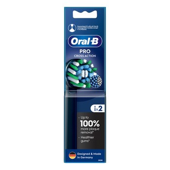 Oral-B, Cross Action, black, końcówki wymienne, 2 szt.