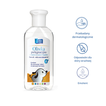 Skarb Matki, oliwka pielęgnacyjna dla niemowląt i dzieci, z olejkiem ze słodkich migdałów, 200 ml