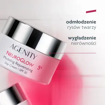 Zestaw Agenity Neuroglow 5º Rozświetlenie, krem na dzień, 50 ml + krem na noc, 25 ml + kosmetyczka
