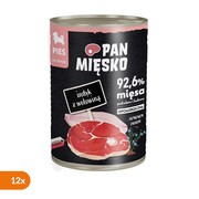Zestaw 12 x Pan Mięsko, karma mokra dla szczeniąt, indyk z wołowiną, 400 g