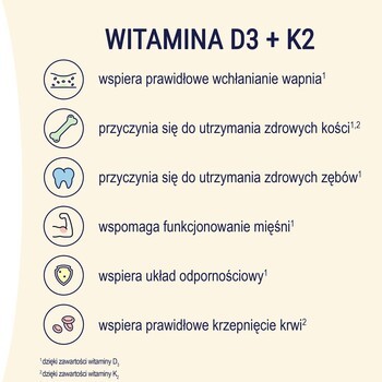 Naturell Witamina D3 + K2 MK-7, tabletki do ssania, 60 szt.