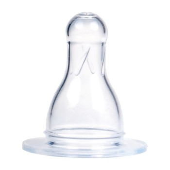 Canpol, silikonowy smoczek na butelkę, okrągły, o średnim przepływie, 6m+, 1 szt.