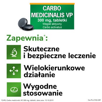 Carbo Medicinalis, tabletki, 300 mg, 20 szt.