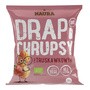 Naura, Drapi Chrupsy, bio chrupki o smaku truskawkowym, 50 g