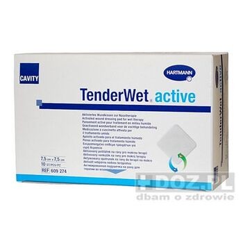 TenderWet active cavity, opatrunek jałowy, 7,5x7,5cm, 10 szt.