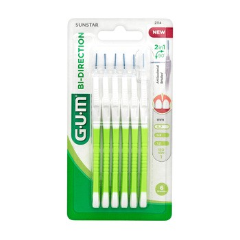Gum Bi-Direction, szczoteczka międzyzębowa, 0,7 mm walec, 6 szt.