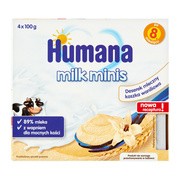 alt Humana Milk Minis Deserek, kaszka waniliowa, 8 m+, 4 x 100 g