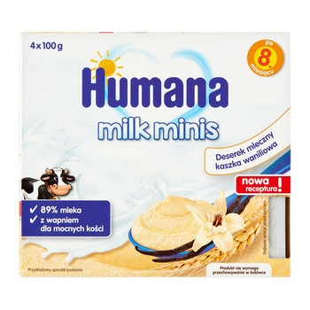Zestaw 2x Humana Milk Minis Deserek, kaszka waniliowa