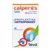 Calperos 500, 200 mg jonów wapnia, kapsułki twarde, 200 szt.