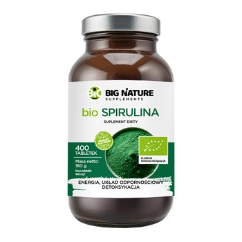 Big Nature Bio Spirulina, tabletki, 400 szt.