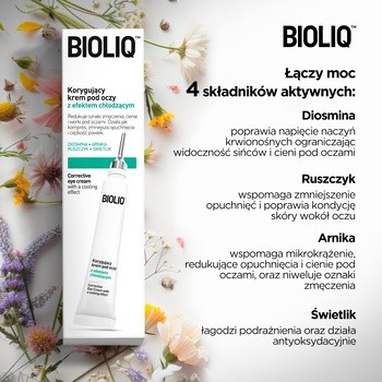 Bioliq, korygujący krem pod oczy z efektem chłodzącym, 10 ml
