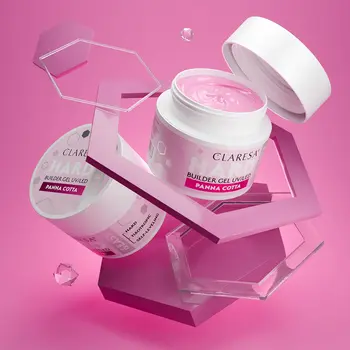 Claresa Hard&Easy Builder Gel, żel budujący do paznokci, Panna Cotta, 45 g