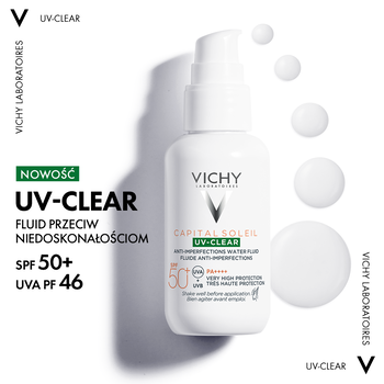 Vichy Capital Soleil, fluid przeciw niedoskonałościom, SPF 50+, 40 ml