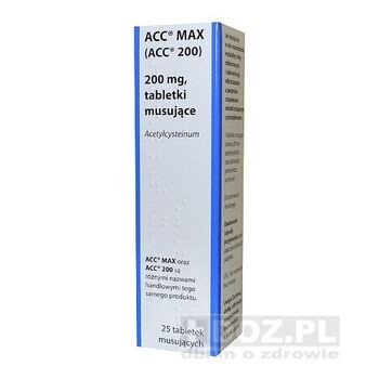 ACC Max, 200 mg, tabletki musujące (import równoległy), 25 szt.