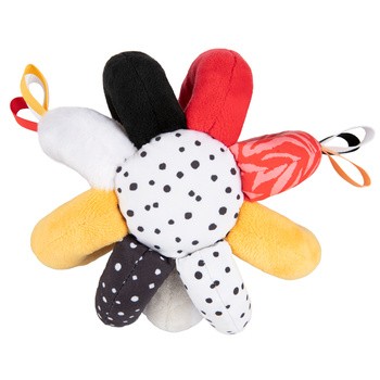 Canpol Babies, sensoryczna piłka z grzechotką i piszczkiem BabiesBoo, 1 szt.