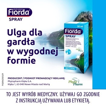 Fiorda, spray do jamy ustnej i gardła, 30 ml