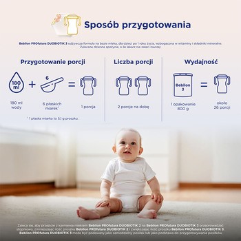 Bebilon PROfutura DUOBIOTIK 3, formuła na bazie mleka po 1. roku życia, 800 g
