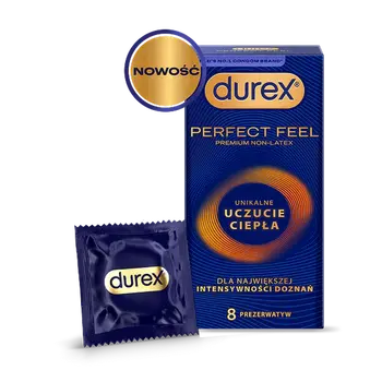 Durex Perfect Feel, prezerwatywy, 8 szt.