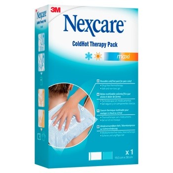 Nexcare ColdHot Therapy Pack Maxi, zimno-ciepły okład żelowy wielokrotnego użytku, 19,5 cm x 30 cm, 1 szt.