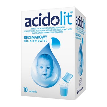 Acidolit, proszek bezsmakowy dla niemowląt, 4,35 g,10 saszetek