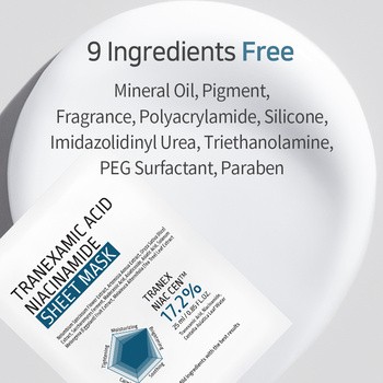 APLB Tranexamic Acid Niacinamide Sheet Mask, rozjaśniająca maska w płachcie z kwasem traneksamowym i niacynamidem, 25 ml