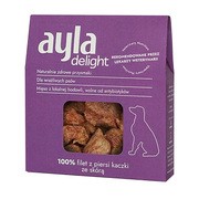 Ayla Delight, filet z piersi kaczki ze skórą, liofilizowane przysmaki dla psa, 28 g