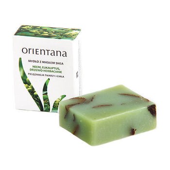 Orientana, mydło z masłem Shea, neem, eukaliptus, drzewo herbaciane, 100 g
