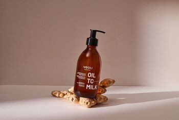 Veoli Botanica Oil To Milk, olejek myjący z ekstraktem z imbiru i witaminą E, 290 ml