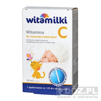 Witamilki, witamina C dla niemowląt i małych dzieci, krople, 30 ml (ze strzykawką)