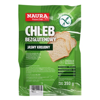 Naura, chleb bezglutenowy jasny krojony, 350 g