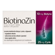 BiotinoZin, 10 mg + 25 mg Zn2+, tabletki, 30 szt. https://azcdn.doz.pl/image/d/product/574b0934-scale-180x180.png