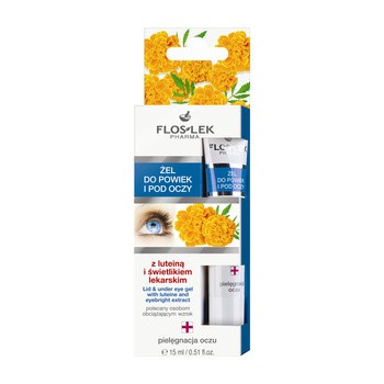 FlosLek Pharma, żel do powiek i pod oczy, z luteiną i świetlikiem lekarskim, 15 ml