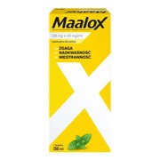 Maalox, (35 mg+40mg)/ml, zawiesina doustna, 250 ml