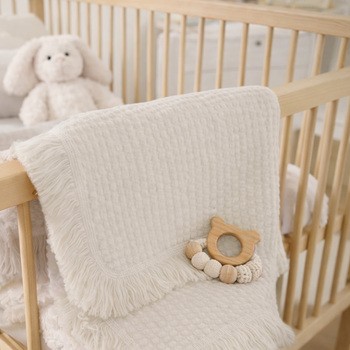 Lionelo Muslin Blanket, niemowlęcy kocyk muślinowy, Natural Cream, 1 szt.